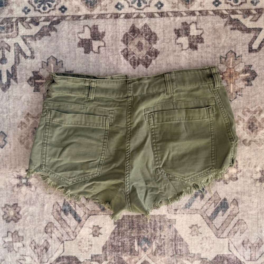 Free People Army Green Cargo Shorts - Picture 2 of 2